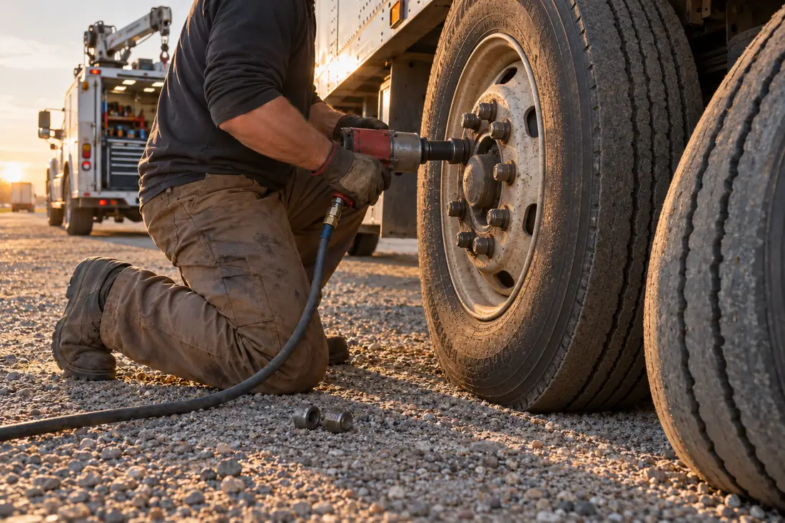 A mobile mechanic working out of a service truck